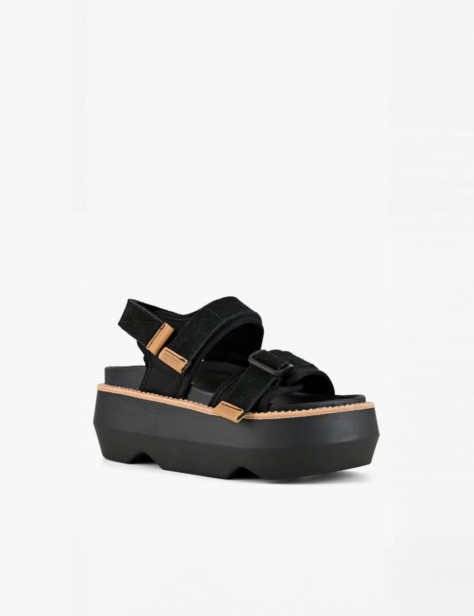 sandalo maxi platform lycra black - colors of california - platform