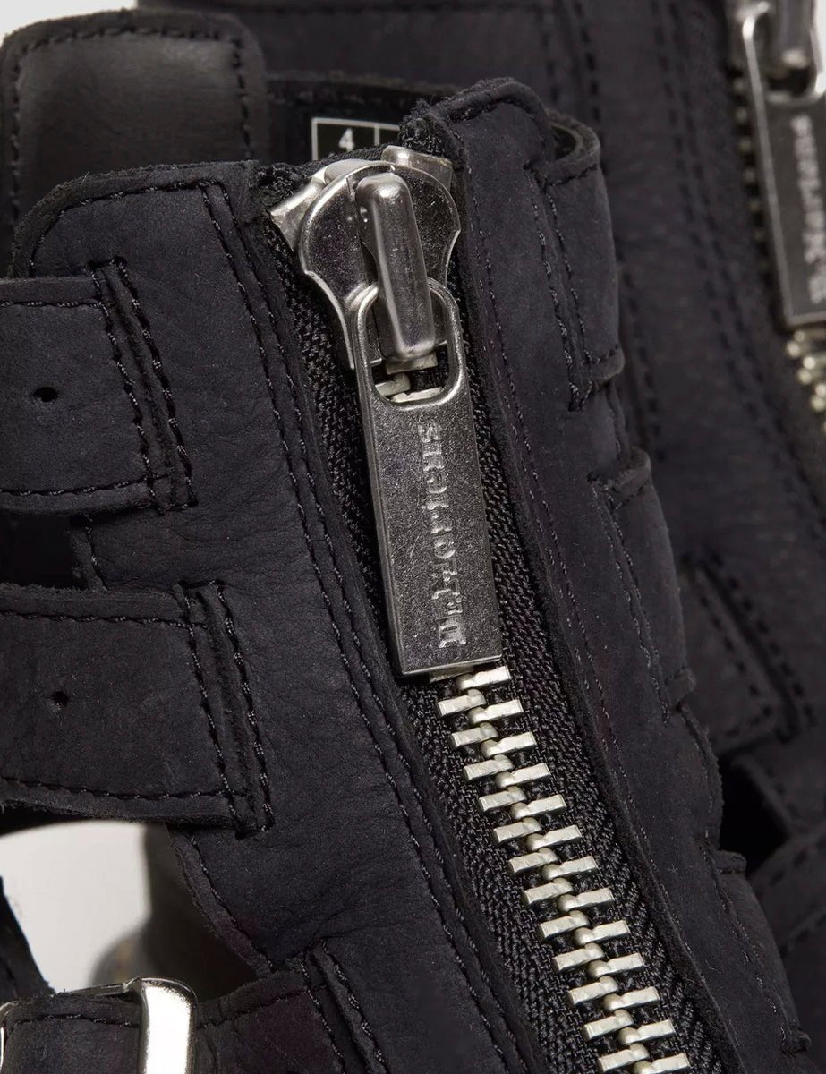 sandalo olson fibbie zip charcoal - dr martens - platform