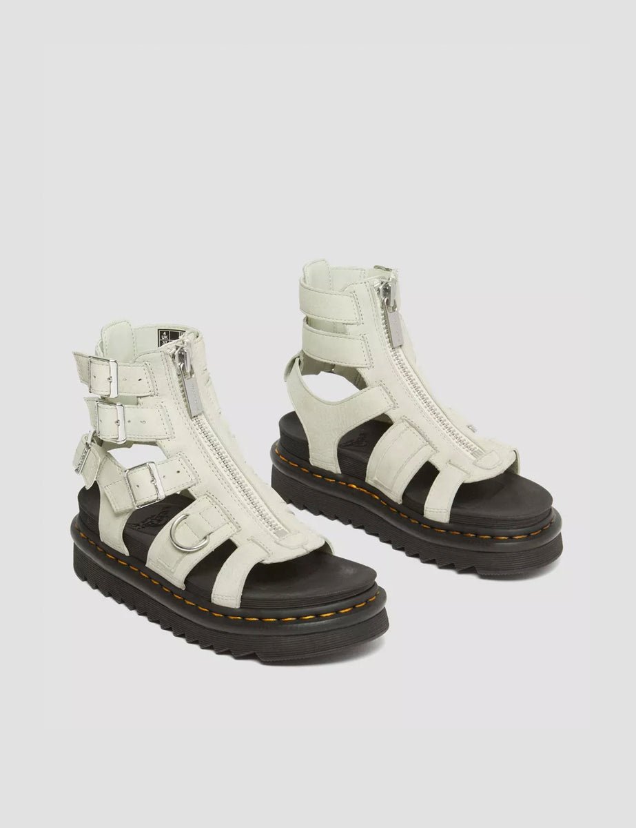 sandalo olson fibbie zip smoked mint - dr martens - platform