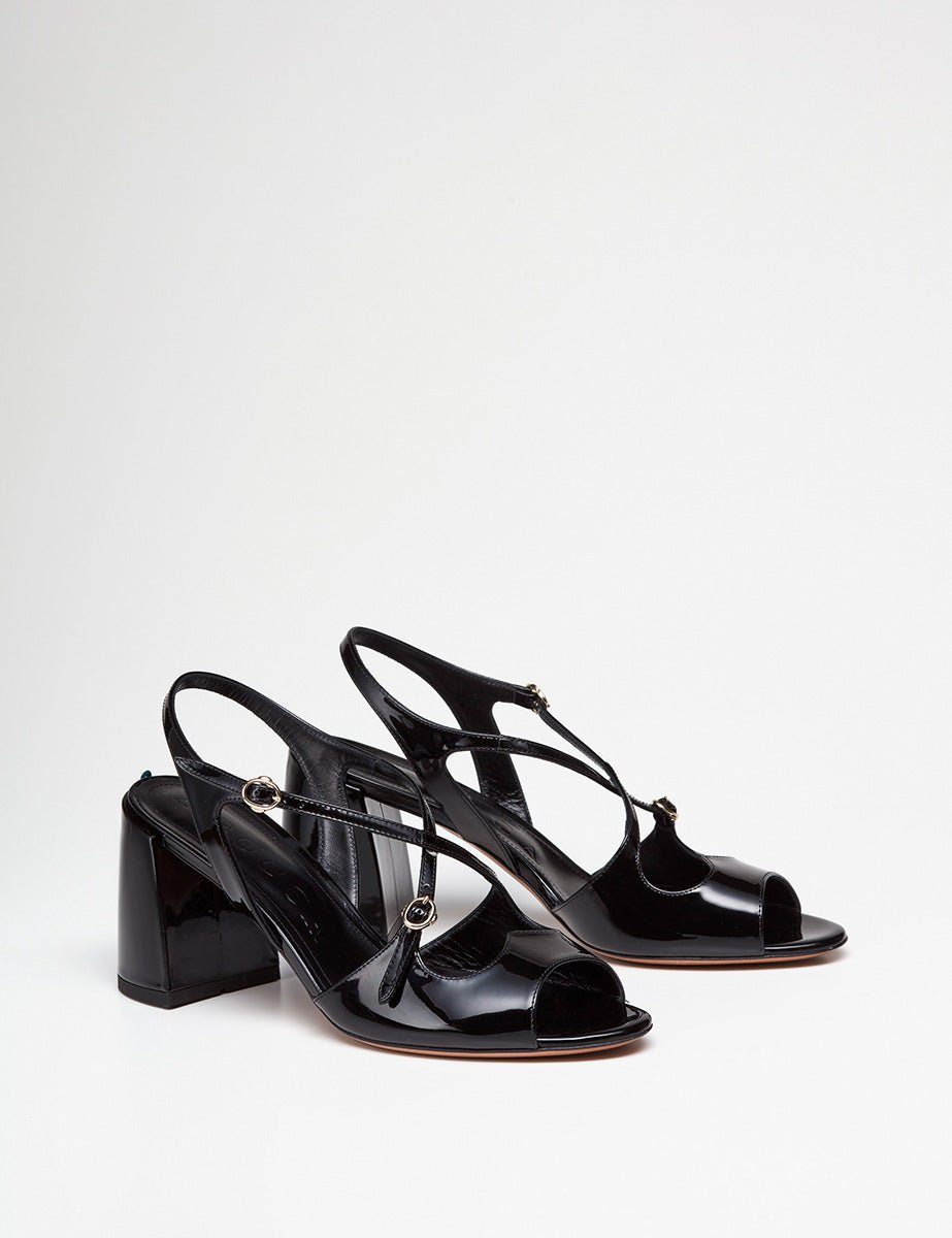 sandalo tacco nero - a.bocca - sandalo tacco