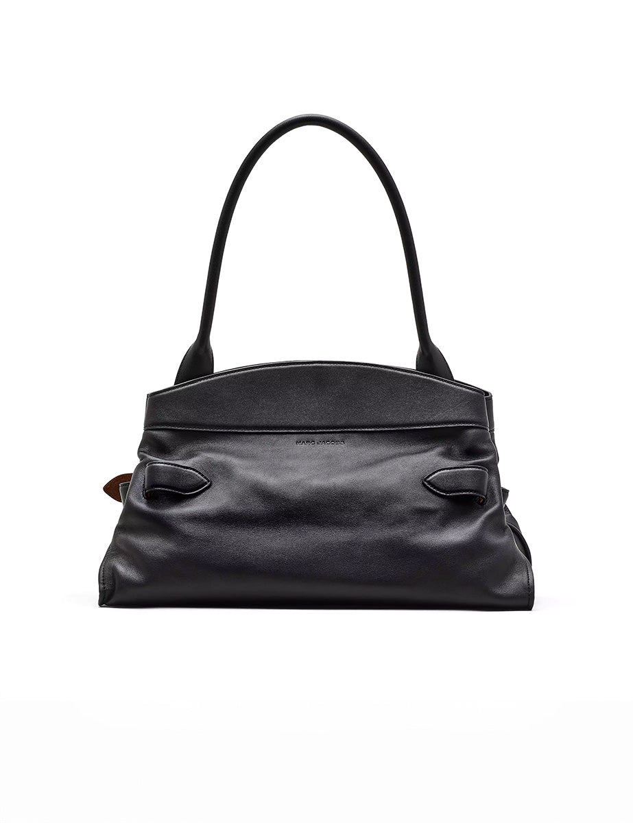 satchel bag leather nero - marc jacobs - shopper