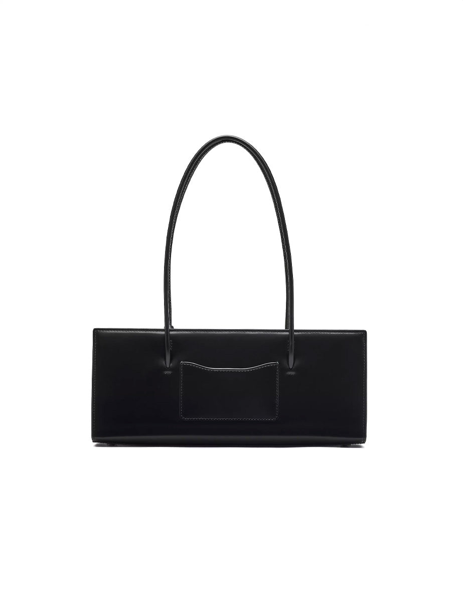 satchel bag mirror leather nero - marc jacobs - clutch