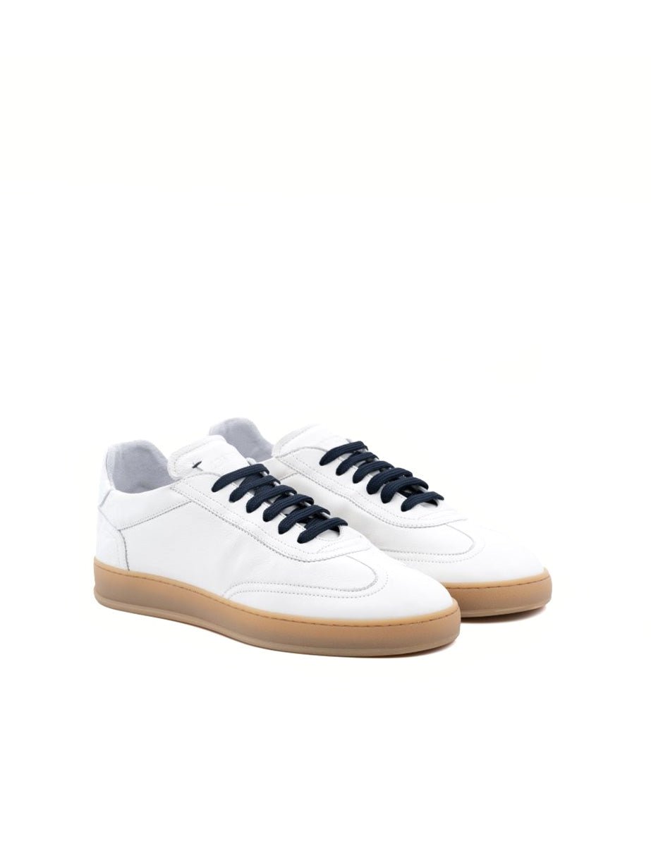 scarpa akira leather bianco blu - soldini - sneaker