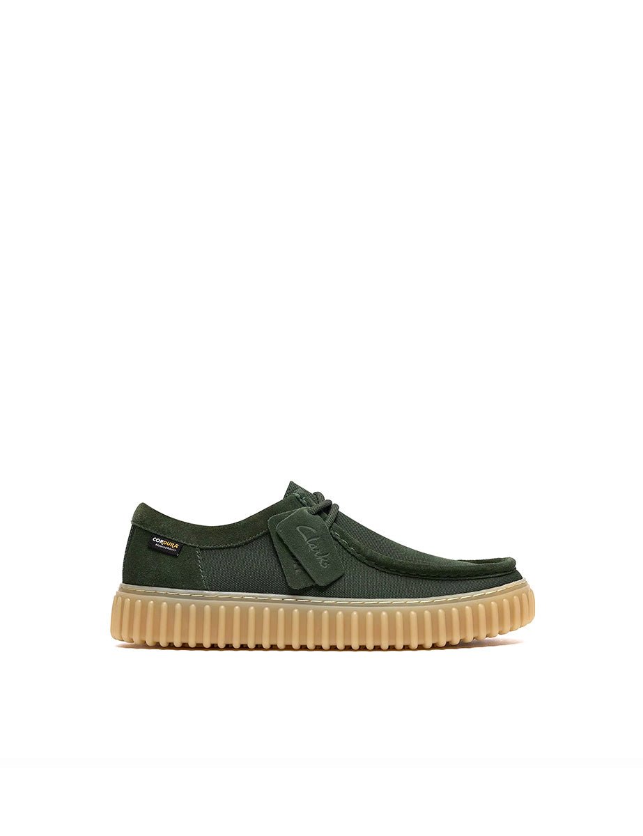 scarpa stringata torhill verde - clarks - sneaker