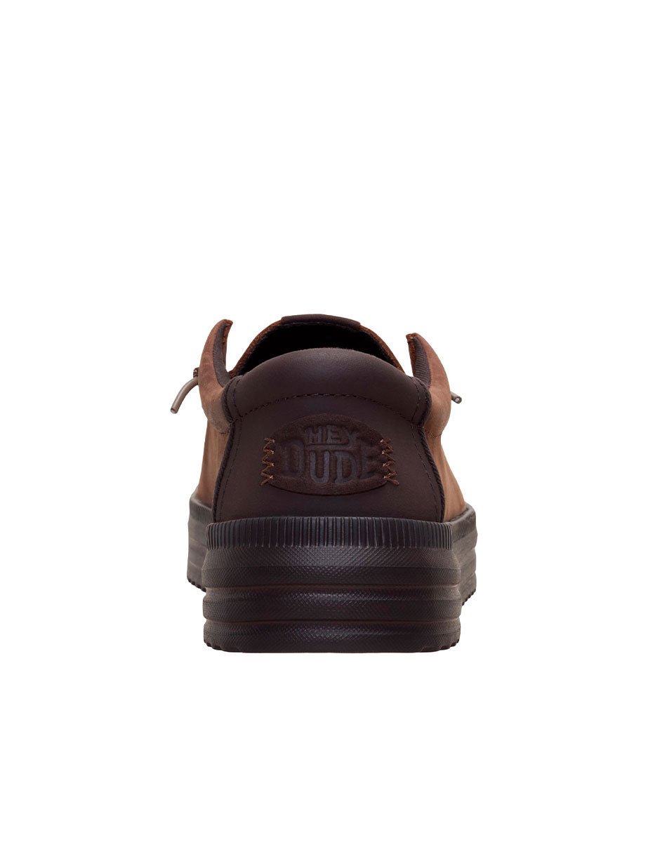scarpa stringata tumbled marrone cioccolato - hey dude - sneaker