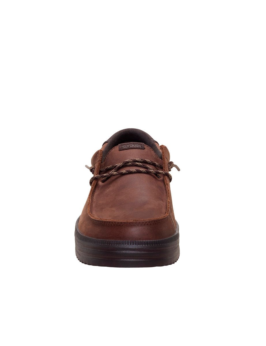 scarpa stringata tumbled marrone cioccolato - hey dude - sneaker