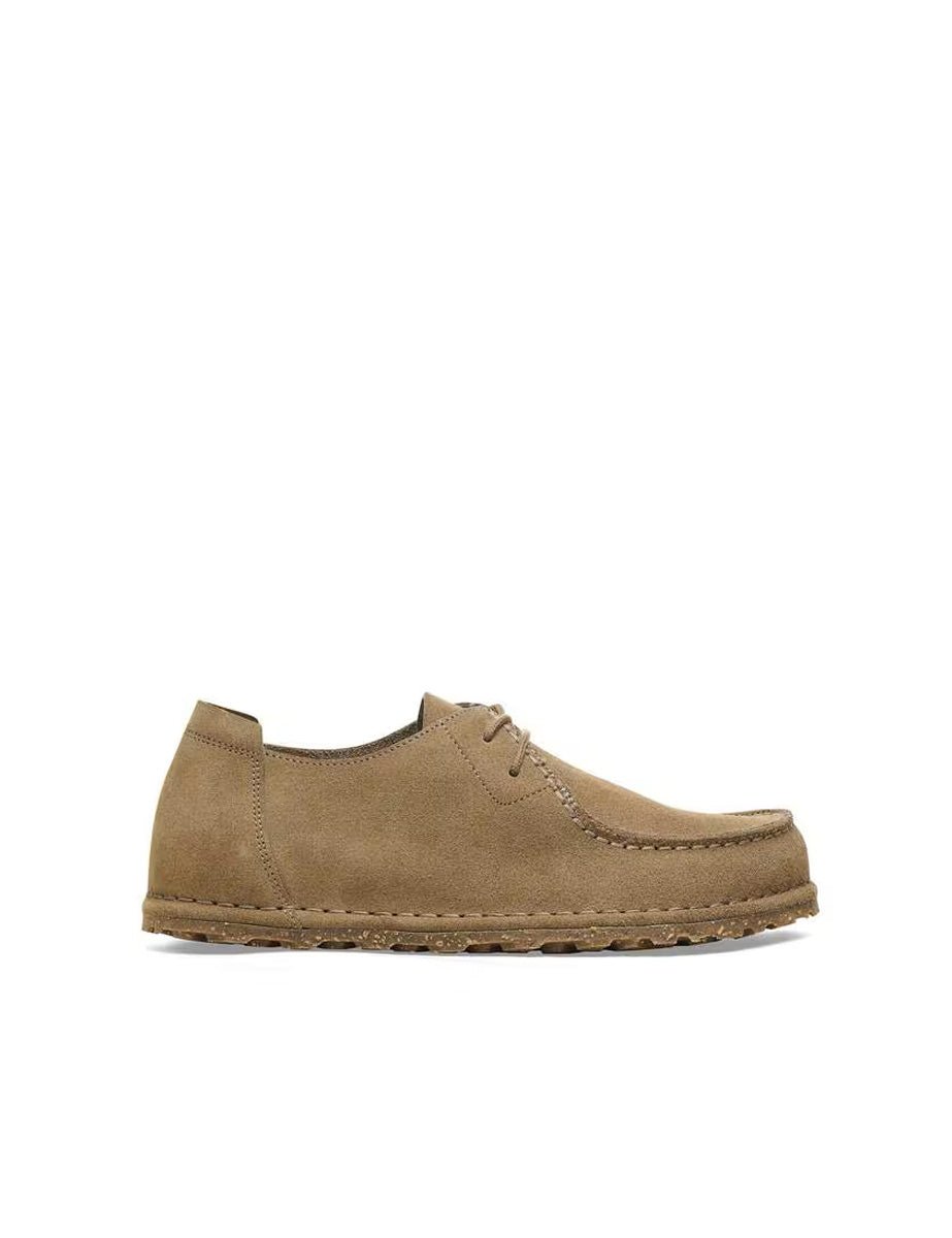 scarpa utti lace suede lea gray taupe - birkenstock - stringata