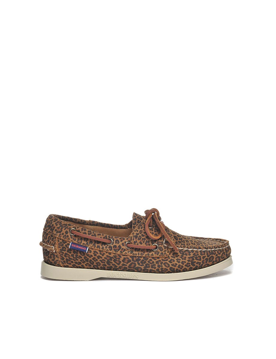 scarpa vela portland leopard - sebago - mocassino