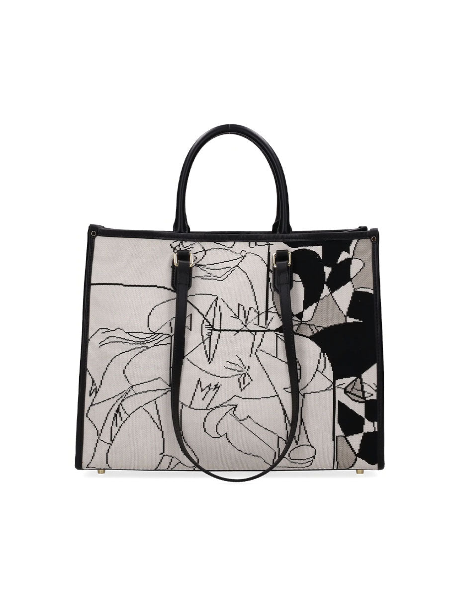 shopper atena grande guernica grigio - my best bag - shopper