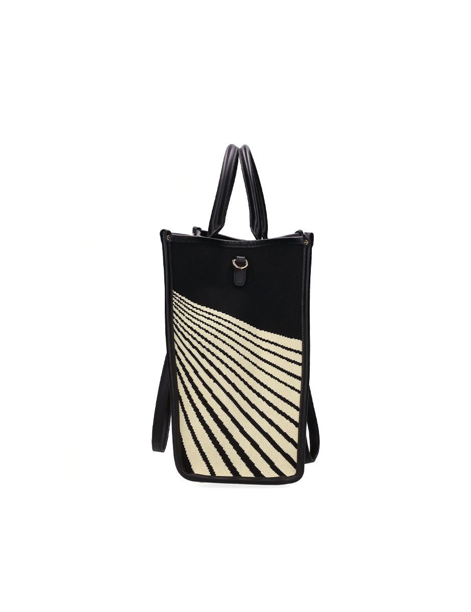 shopper atena grande mirage nero bordeaux - my best bag - shopper