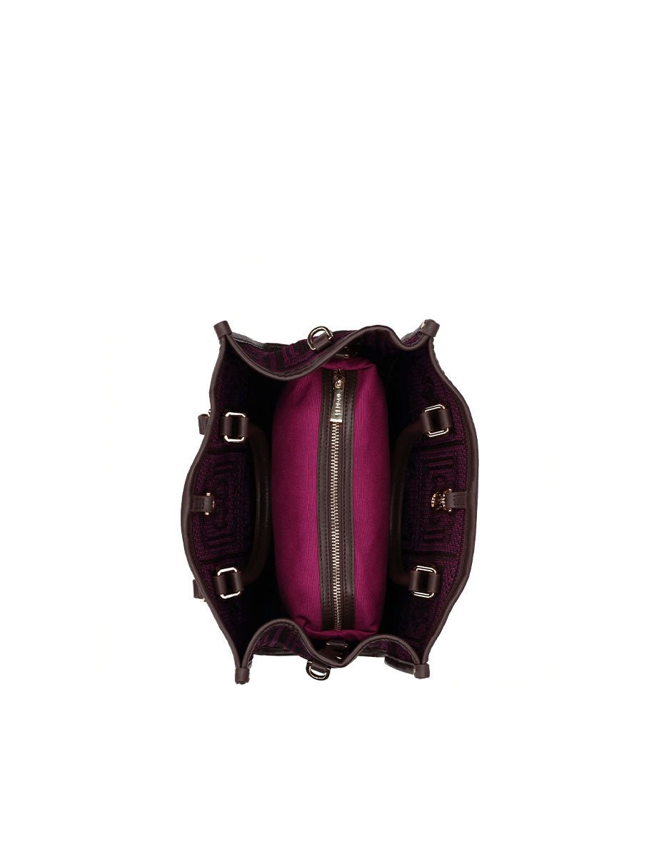 shopper atena piccola lhasa marrone viola - my best bag - shopper