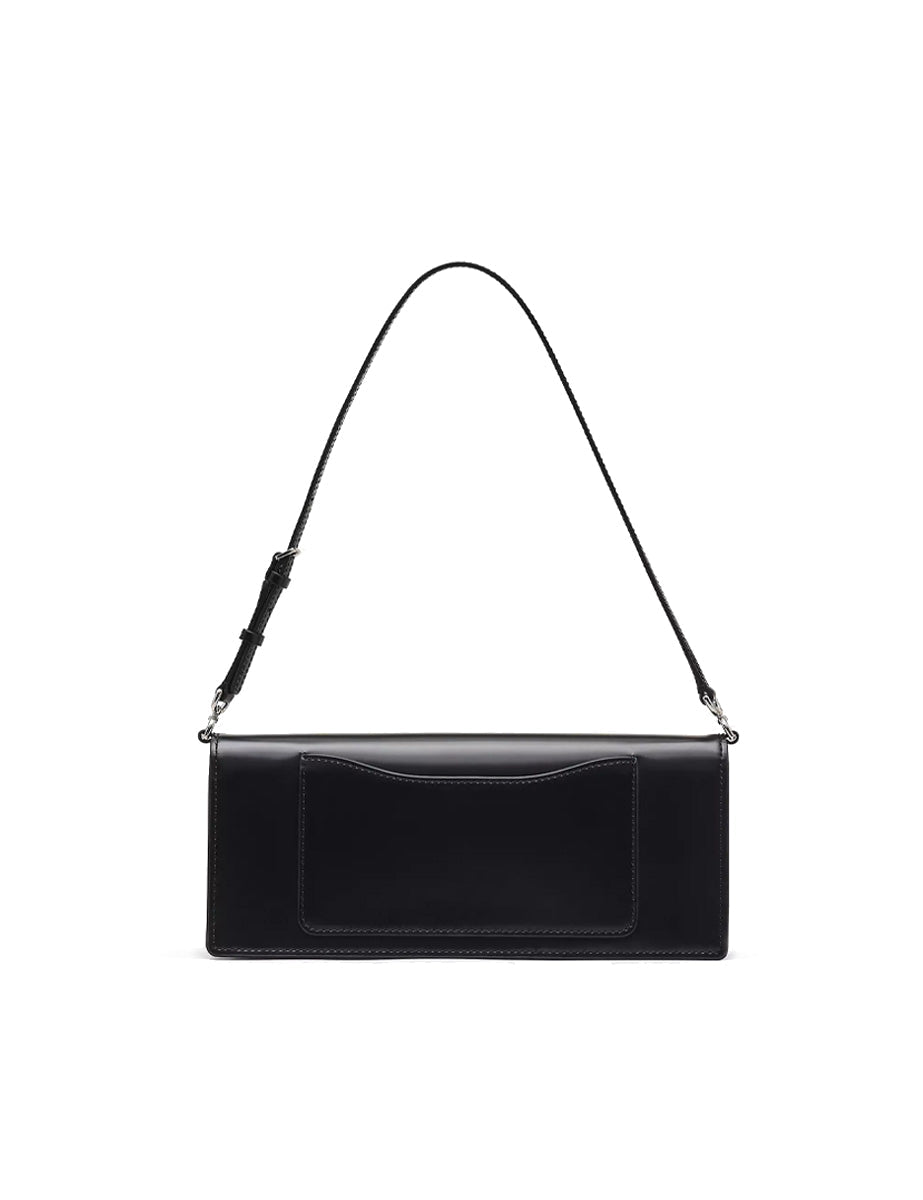shoulder bag mirror leather nero - marc jacobs - clutch