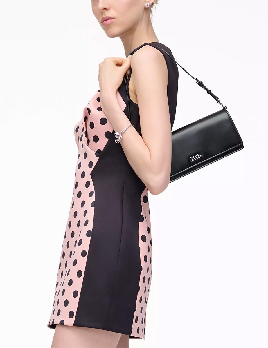 shoulder bag mirror leather nero - marc jacobs - clutch