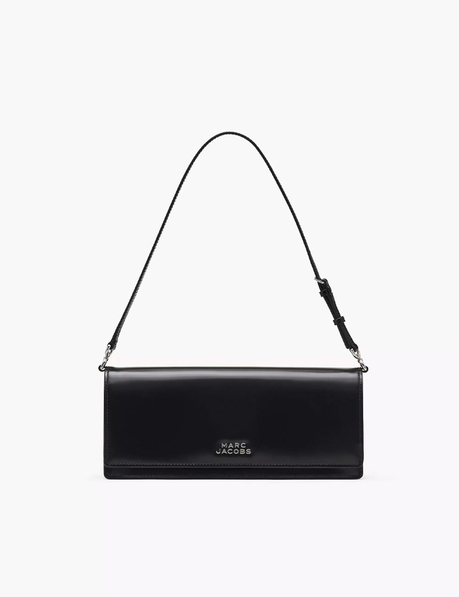 shoulder bag mirror leather nero - marc jacobs - clutch