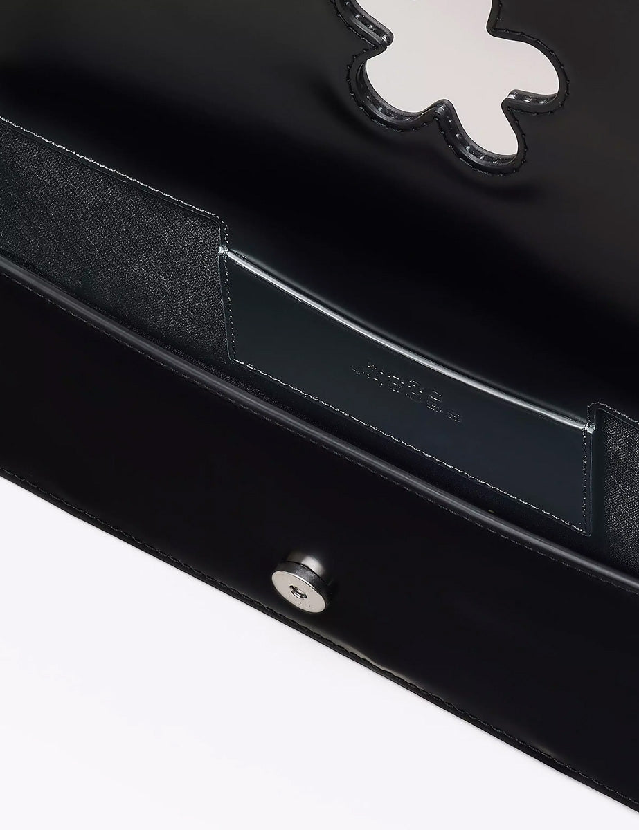 shoulder bag mirror leather nero - marc jacobs - clutch