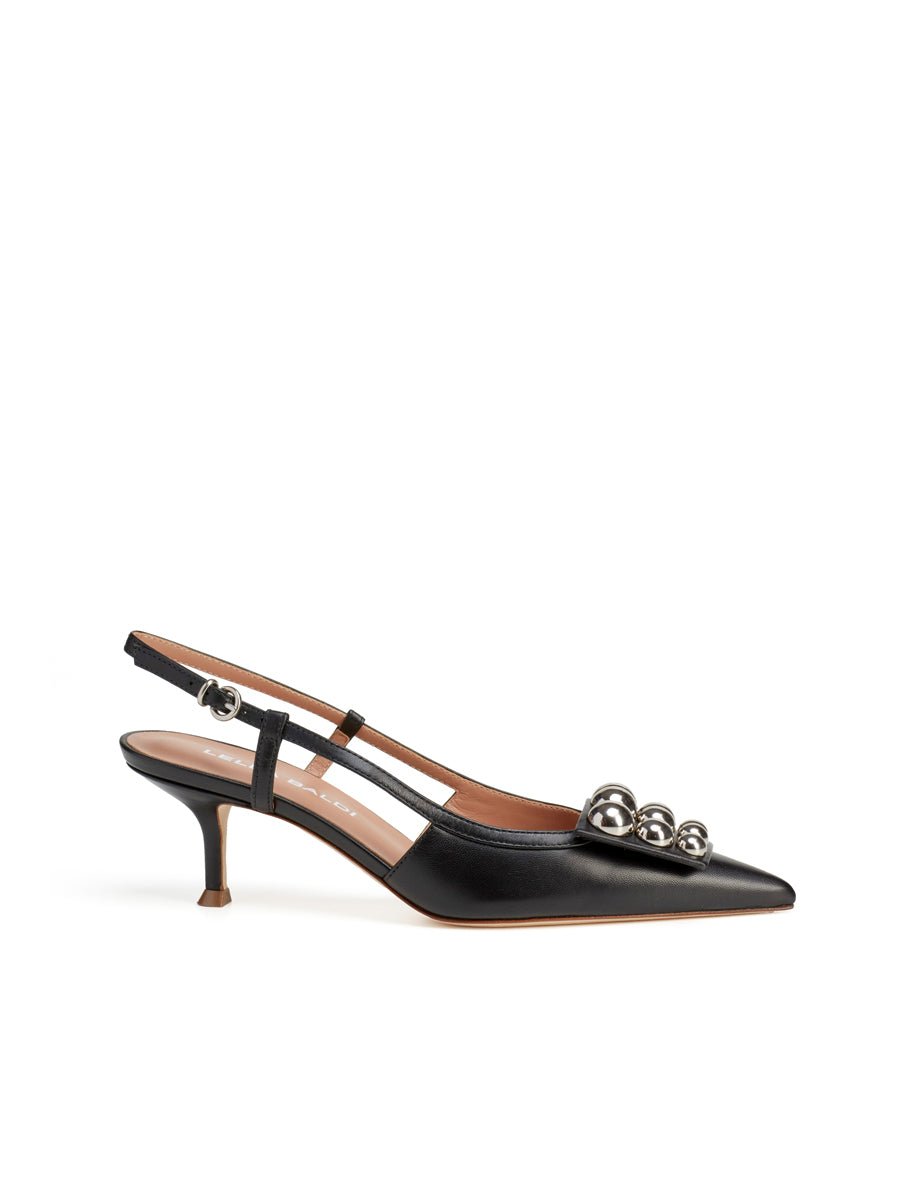 slingback borchie nero - lella baldi - slingback
