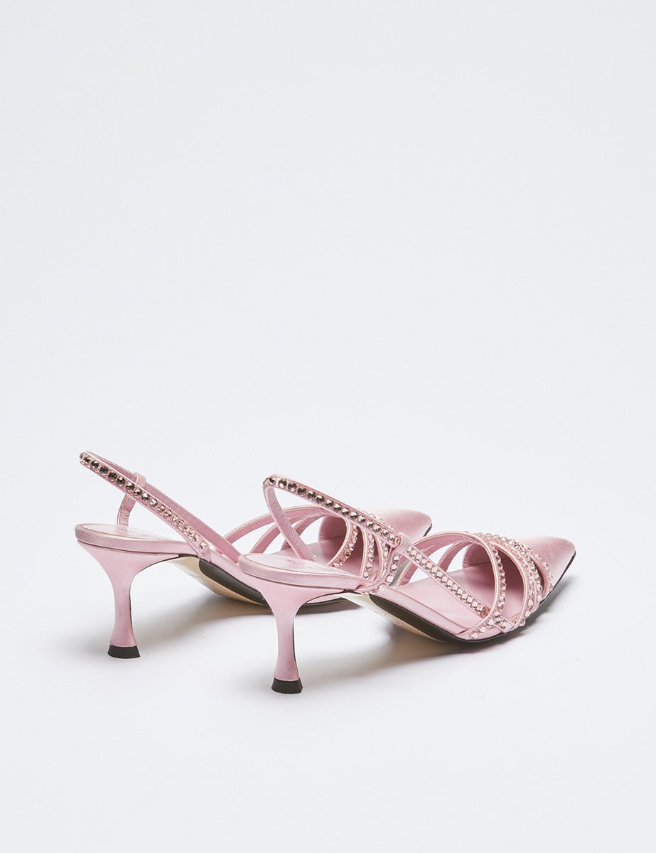 slingback cristalli pink - n21 alessandro dell'acqua - slingback