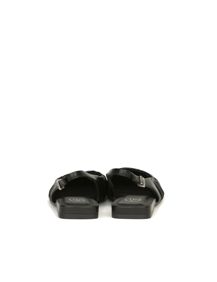 slingback flat nappa black - ash - slingback