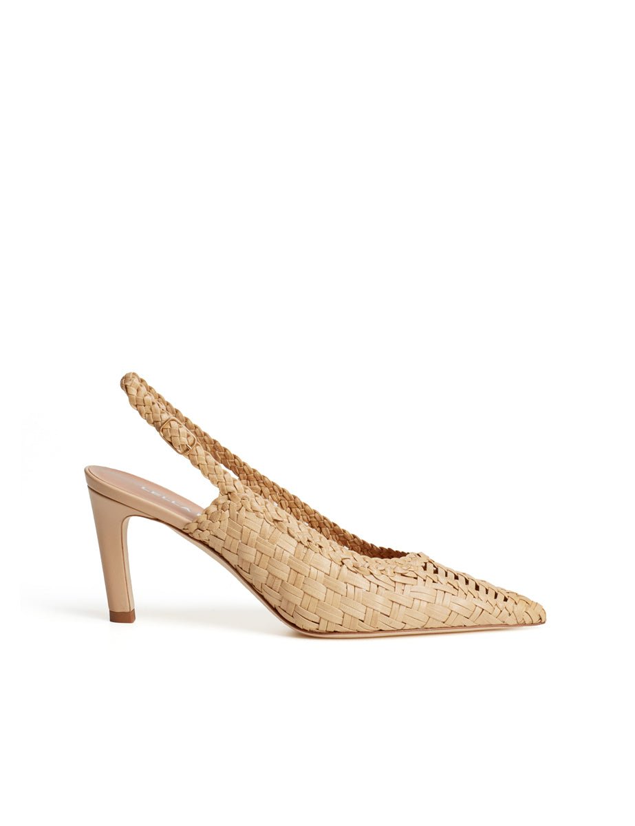 slingback intreccio cammello - lella baldi - slingback