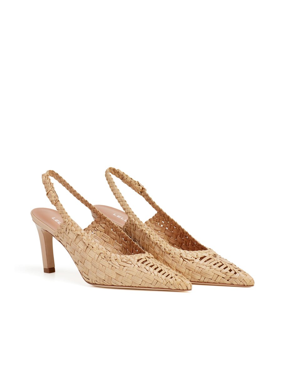 slingback intreccio cammello - lella baldi - slingback