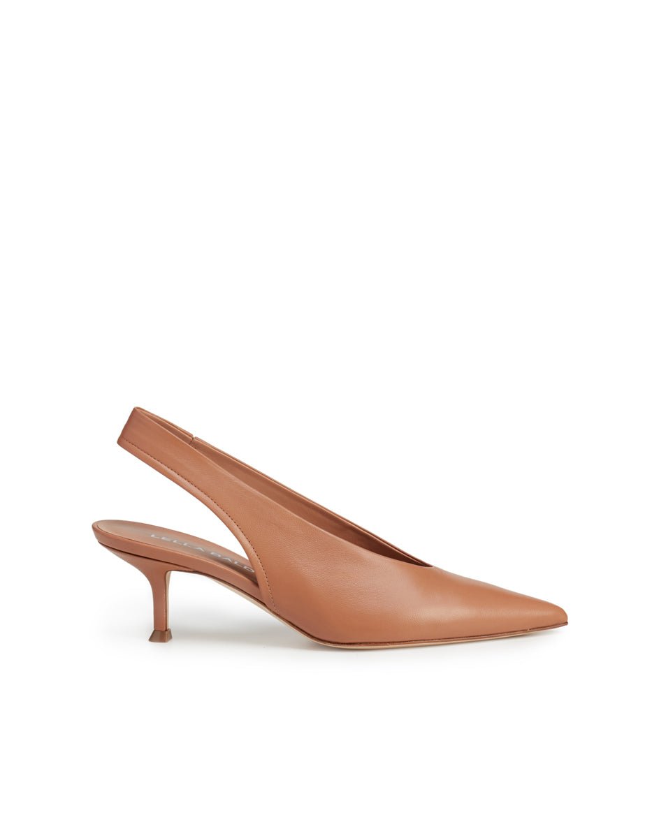 slingback leather cammello - lella baldi - slingback