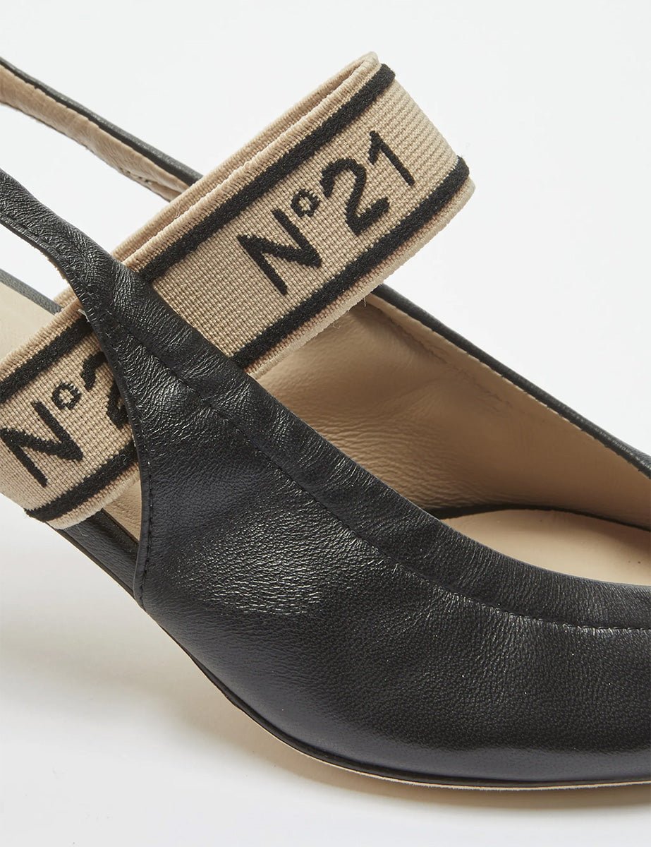 slingback nappa nero - n21 alessandro dell'acqua - slingback