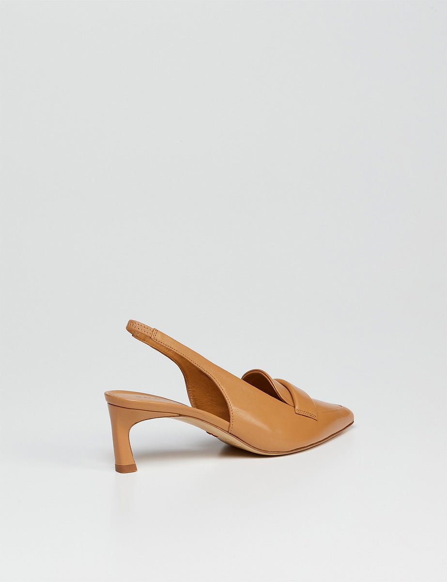 slingback pelle caramel - halmanera - slingback