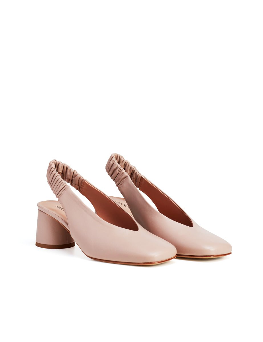 slingback punta quadra elastico naturale - halmanera - slingback