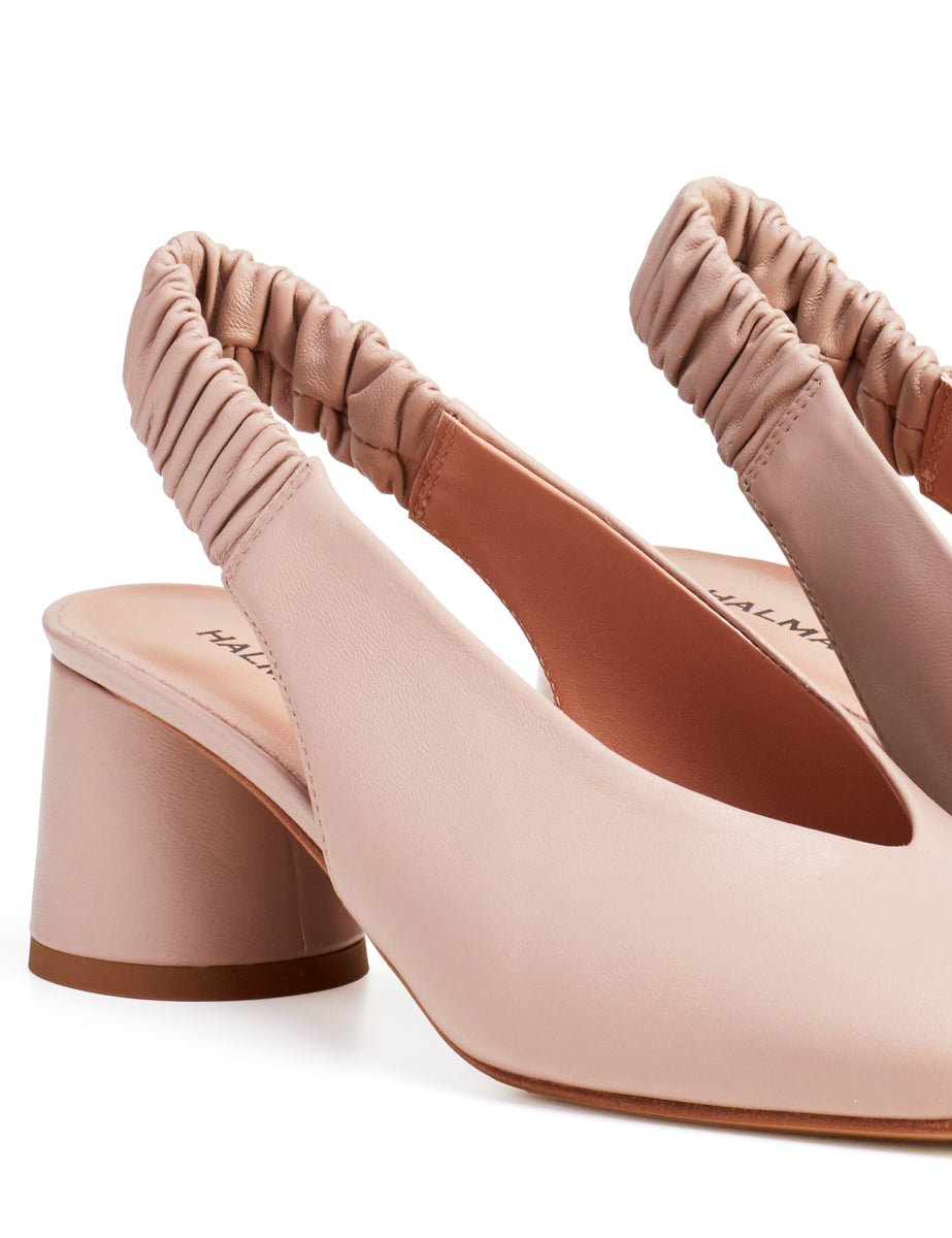 slingback punta quadra elastico naturale - halmanera - slingback