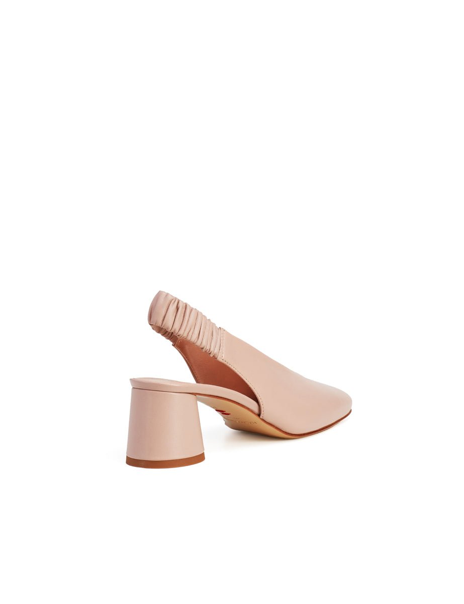 slingback punta quadra elastico naturale - halmanera - slingback