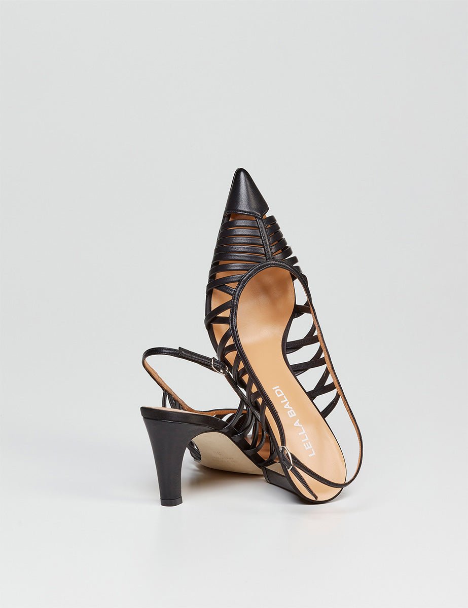 slingback tagli nero - lella baldi - slingback