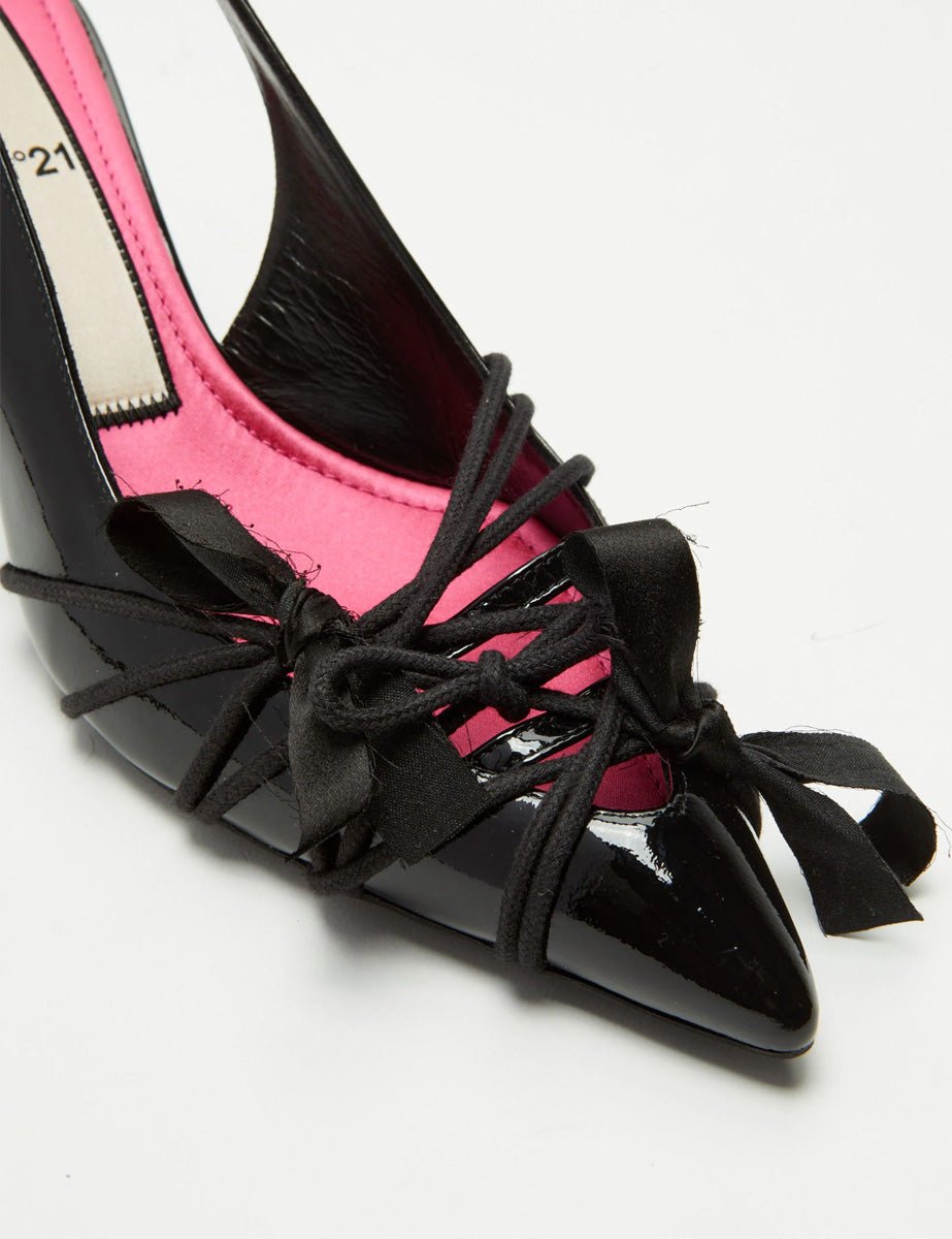 slingback vernice nero - n21 alessandro dell'acqua - slingback