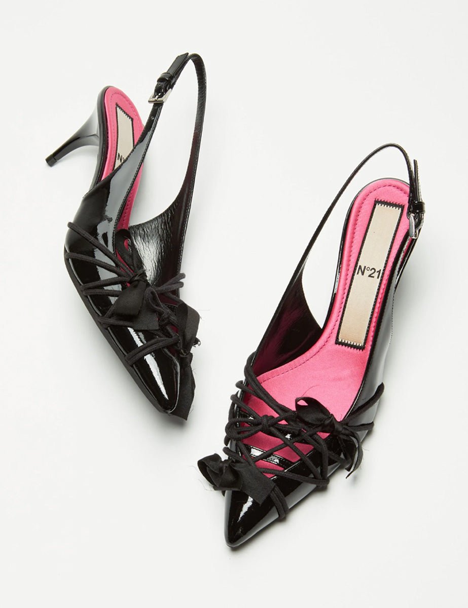 slingback vernice nero - n21 alessandro dell'acqua - slingback