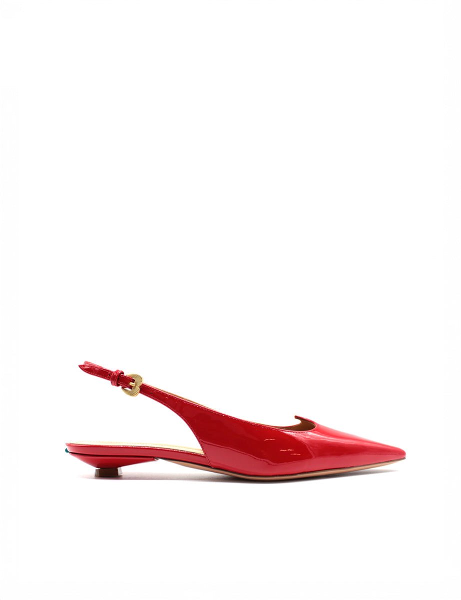 slingback vernice scollo cuore rosso - a.bocca - slingback
