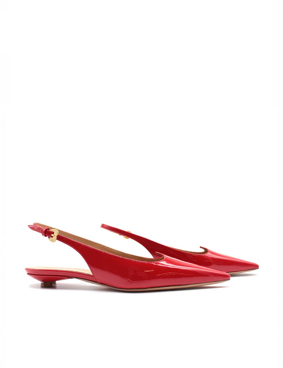 slingback vernice scollo cuore rosso - a.bocca - slingback