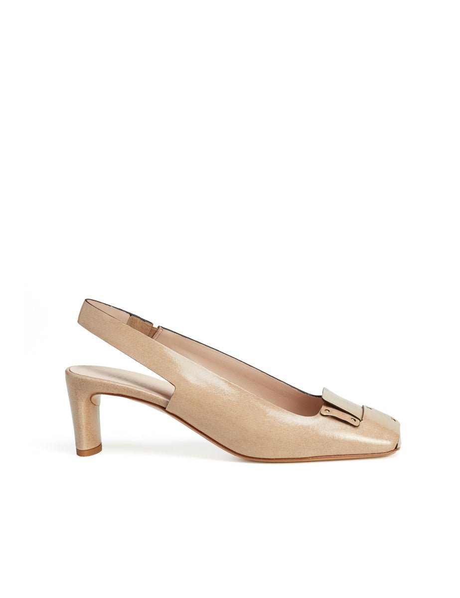 slingback vetro grano - del carlo - slingback
