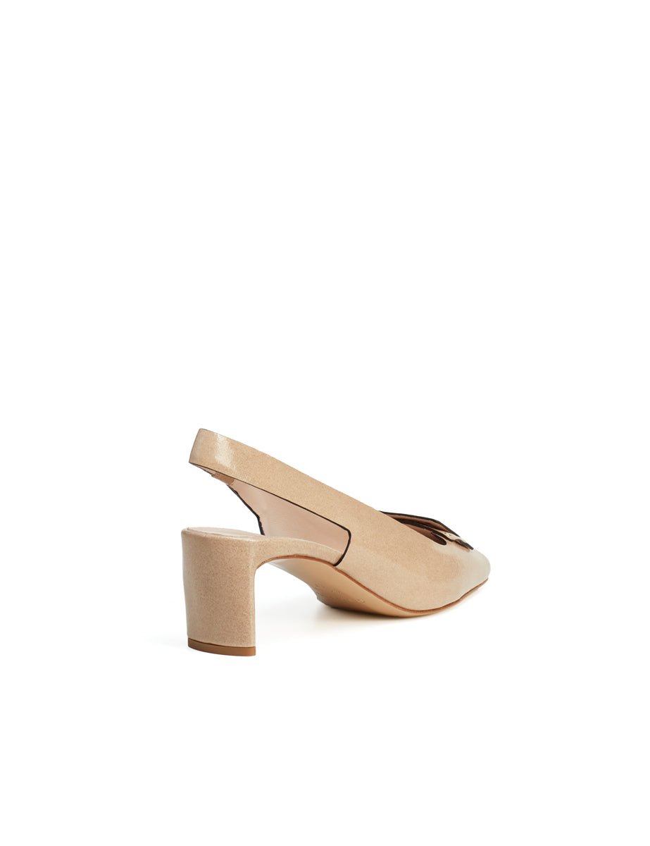 slingback vetro grano - del carlo - slingback