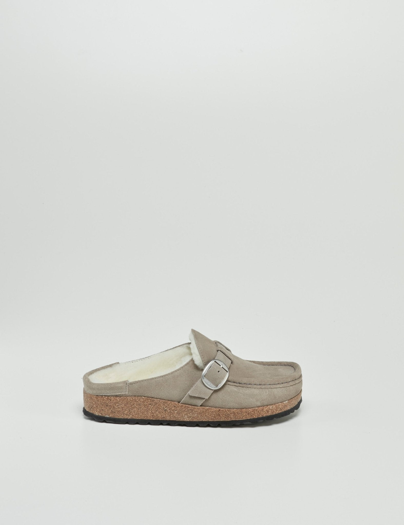 slipper camoscio grigio - birkenstock - sabot