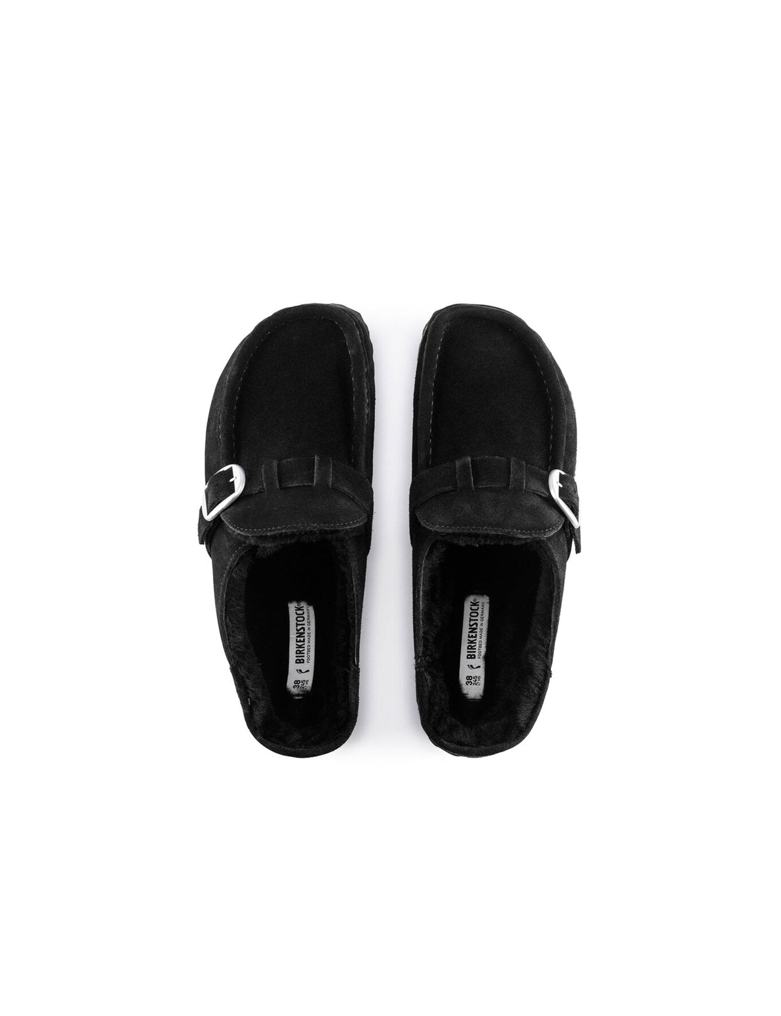 slipper camoscio nero - birkenstock - sabot