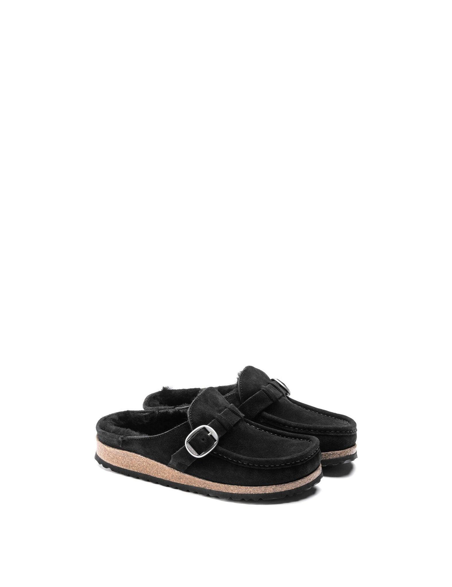 slipper camoscio nero - birkenstock - sabot