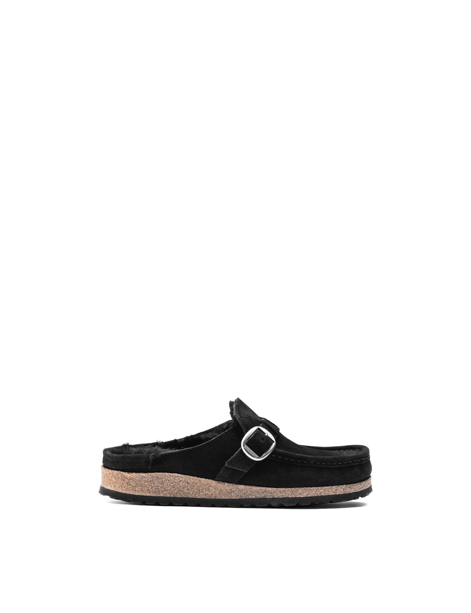 slipper camoscio nero - birkenstock - sabot