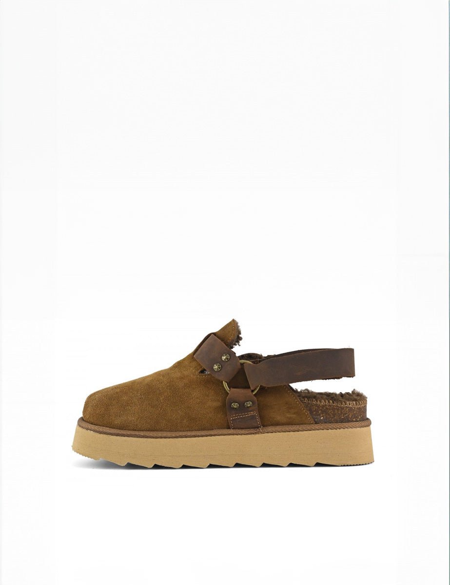 slipper cinturino cognac - colors of california - sabot