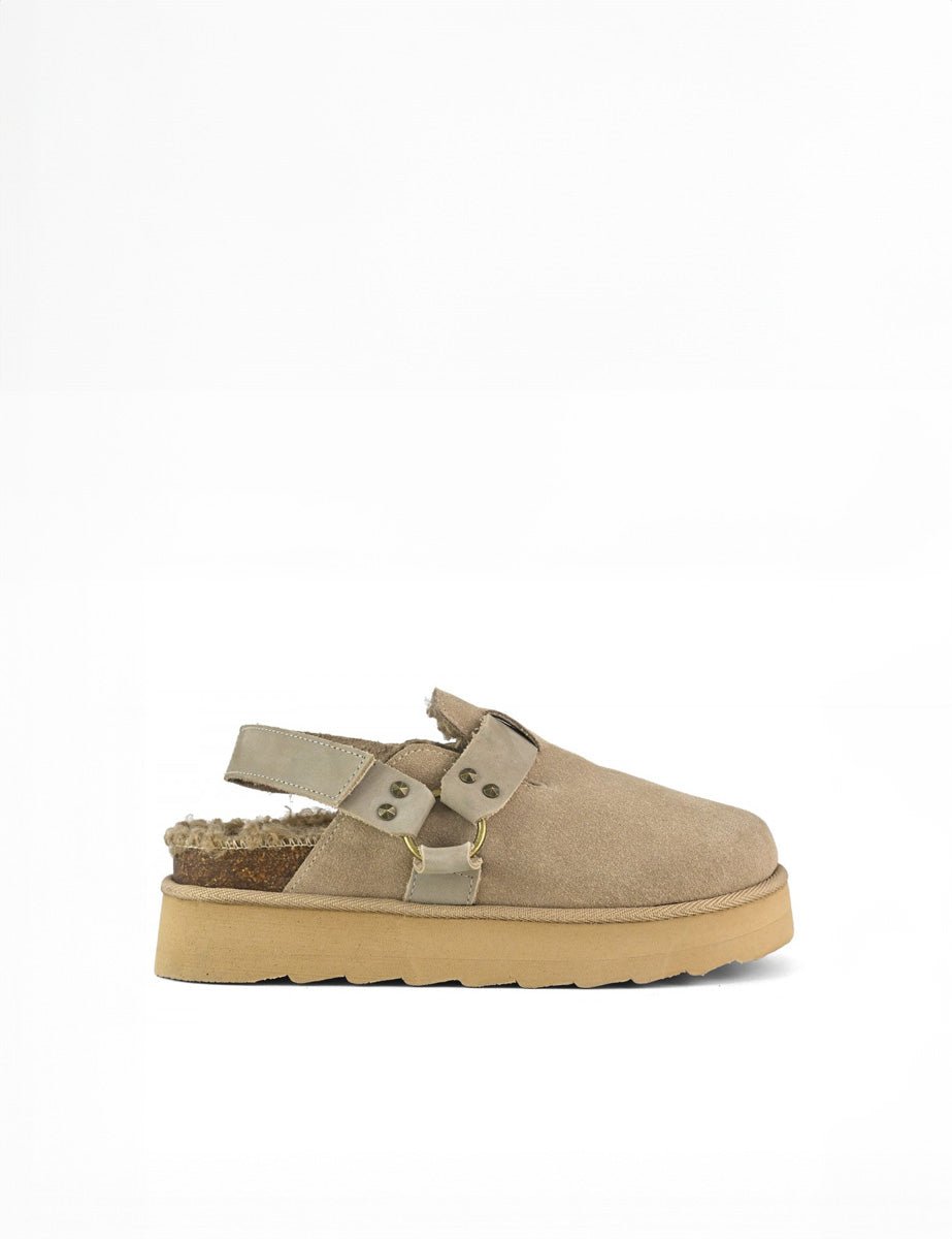 slipper cinturino tan - colors of california - sabot