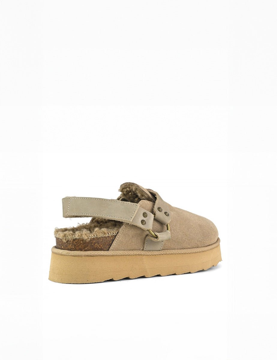 slipper cinturino tan - colors of california - sabot