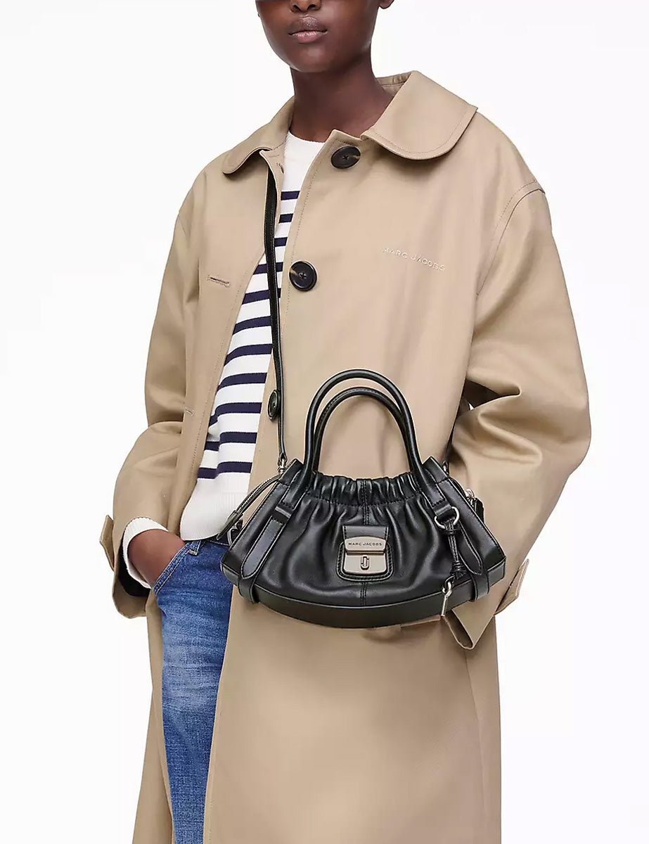 small satchel leather nero - marc jacobs - shopper