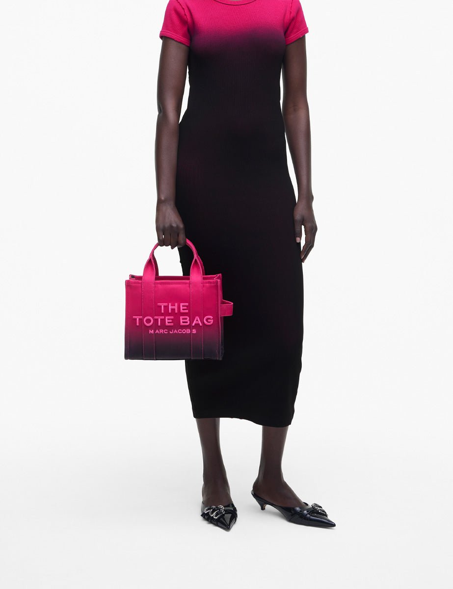 small tote bag canvas black hot pink - marc jacobs - shopper