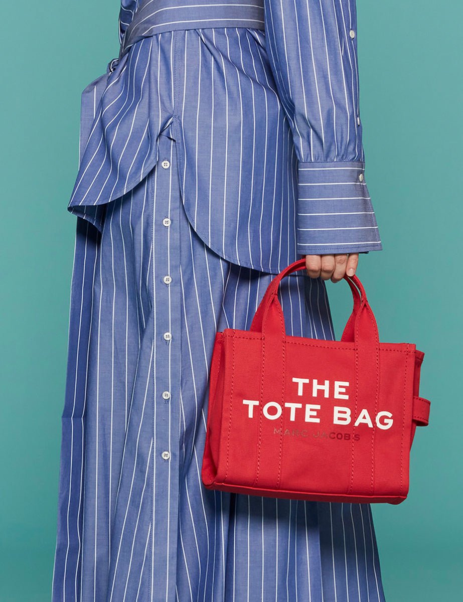 small tote bag canvas true red - marc jacobs - shopper