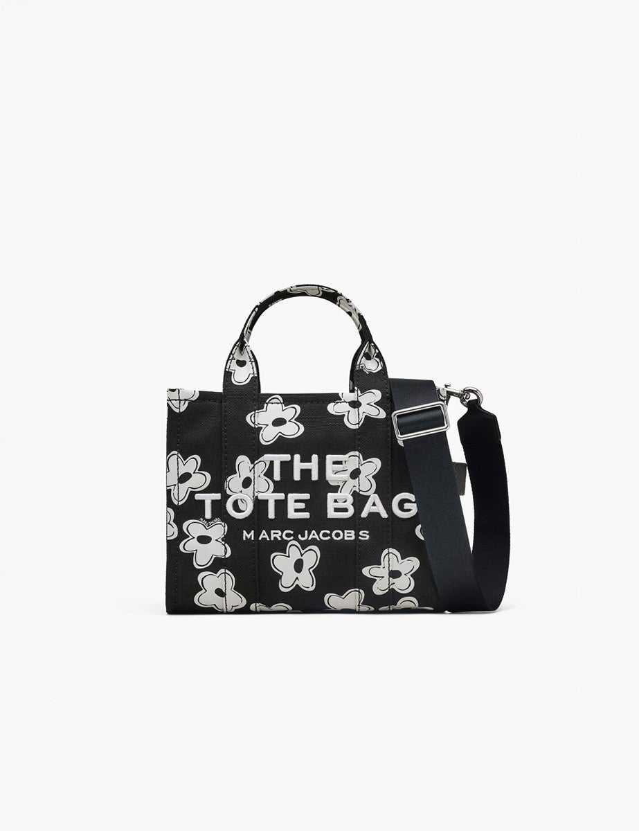 small tote bag fiore black white - marc jacobs - shopper