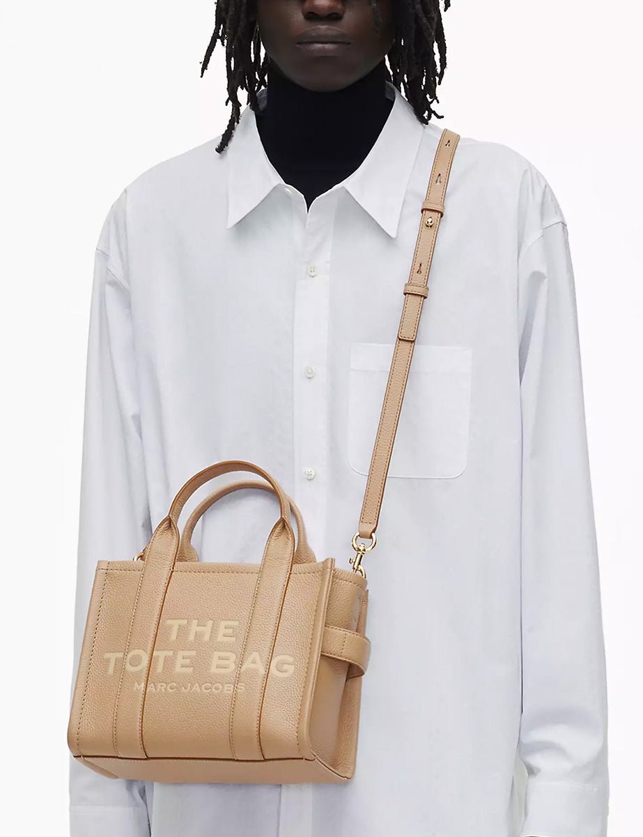 small tote bag leather camel - marc jacobs - shopper