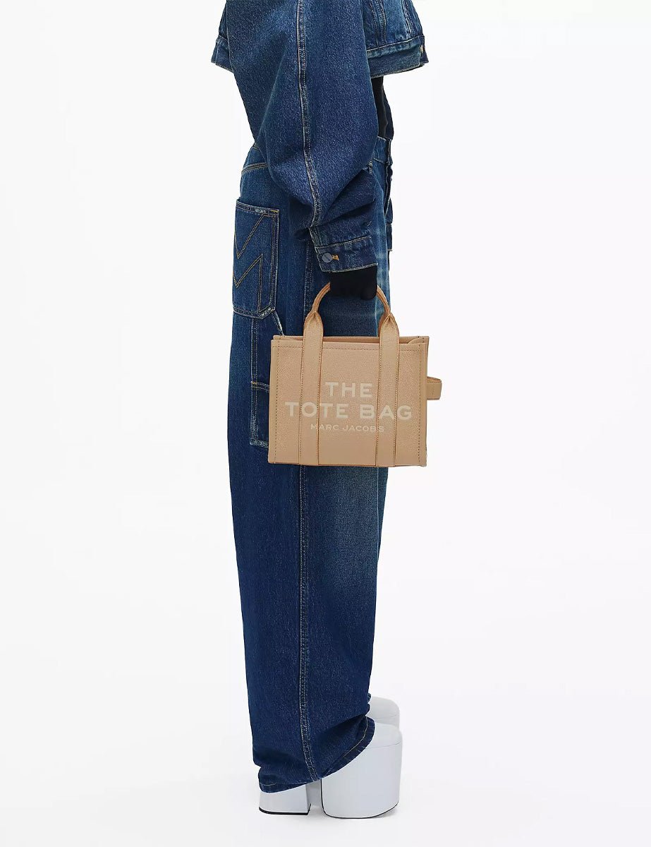 small tote bag leather camel - marc jacobs - shopper